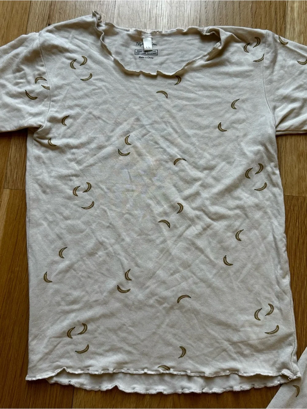 Rylee + Cru Cream Banana Print Pajama Set